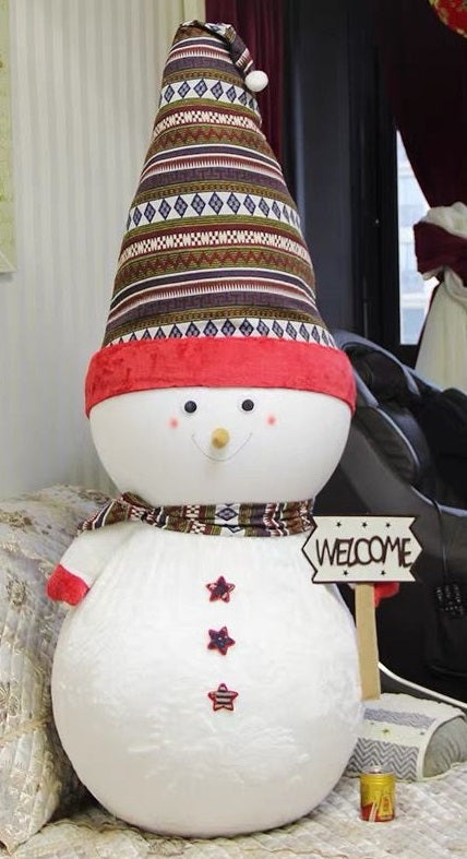 聖誕裝飾雪人 - 藍色帽子