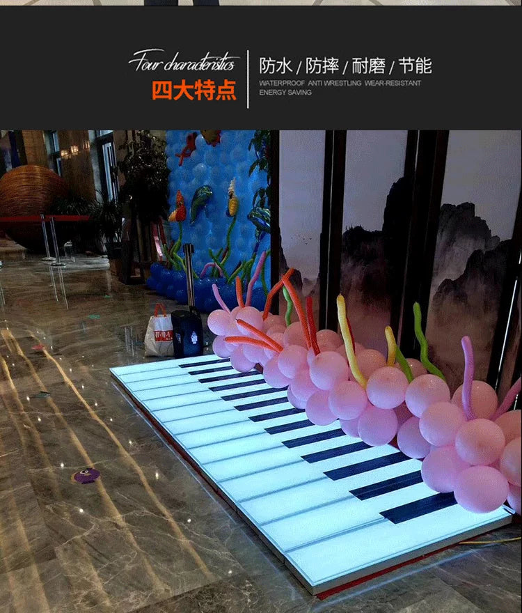 LED鋼琴防水觸控感應發聲地板